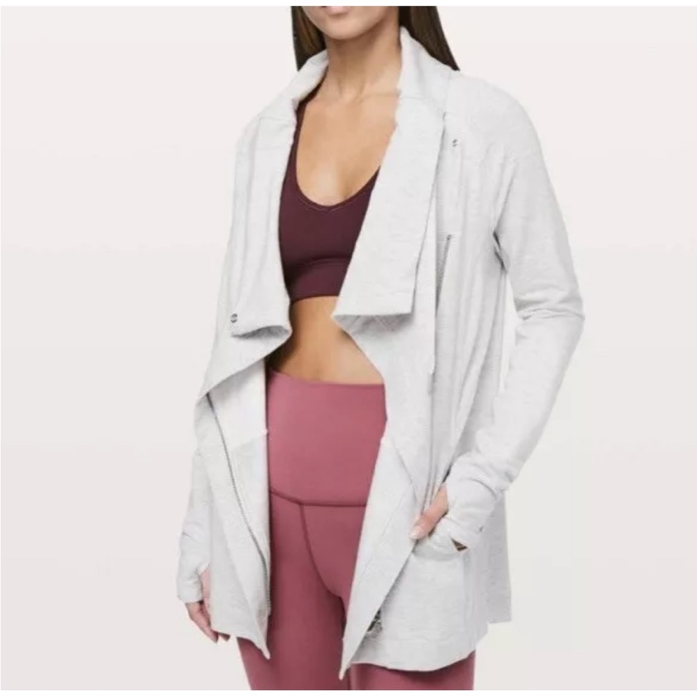 Lululemon Coast Easy Wrap Jacket with Asymmetrical Zip Up